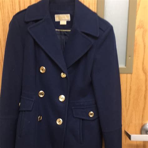 michael kors peacoat gold buttons